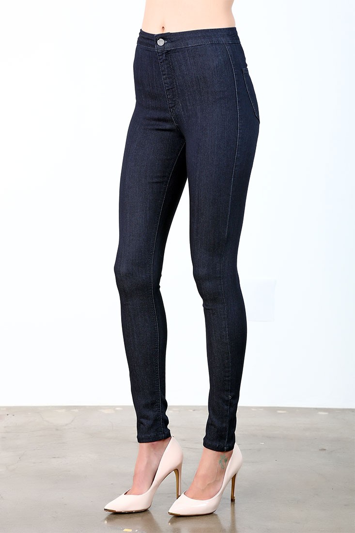 black high waisted ankle jeans